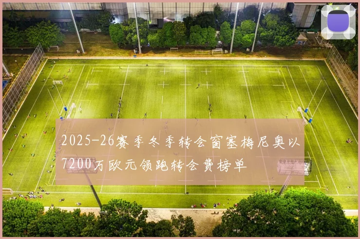 2025-26赛季冬季转会窗塞梅尼奥以7200万欧元领跑转会费榜单